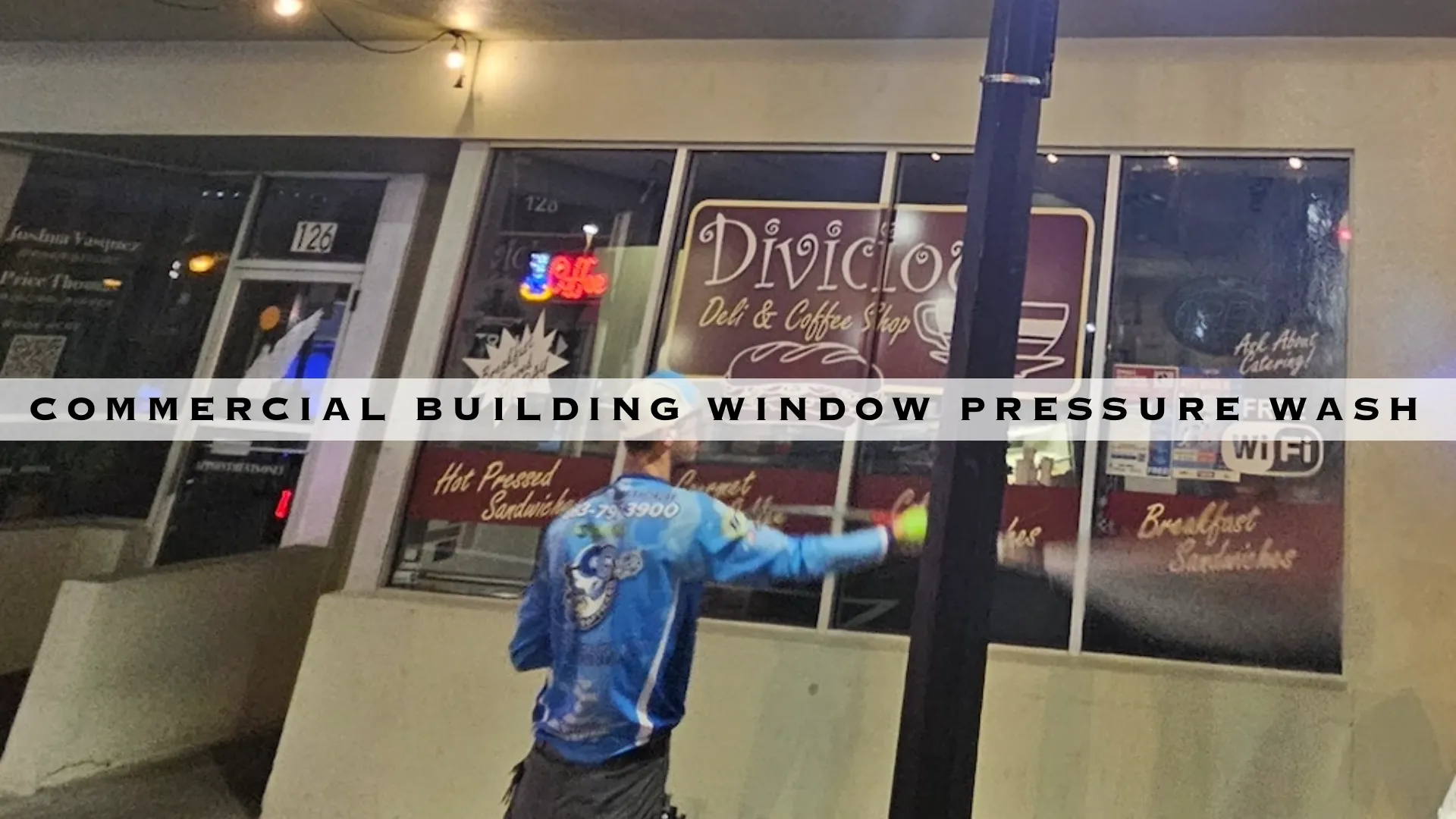 COMMERCIAL BUILDING WINDOW PRESSURE WASH - HERO