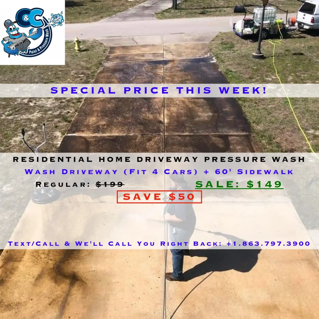 SALE - RESIDENTIAL HOME DRIVEWAY PRESSURE WASH