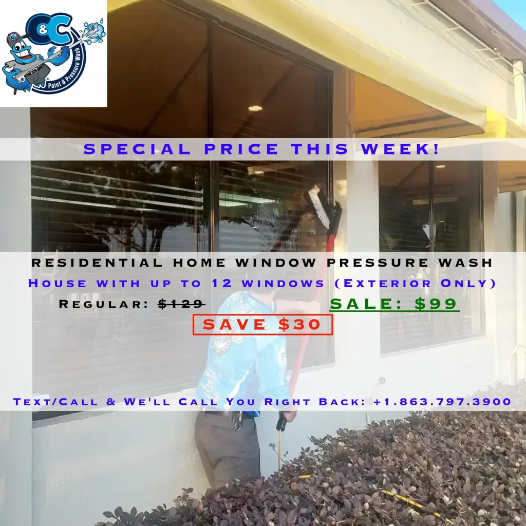 SALE - RESIDENTIAL HOME WINDOW PRESSURE WASH